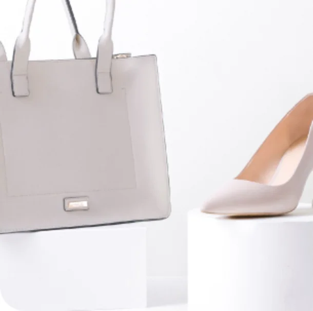 Fashion accessories including a handbag and shoes